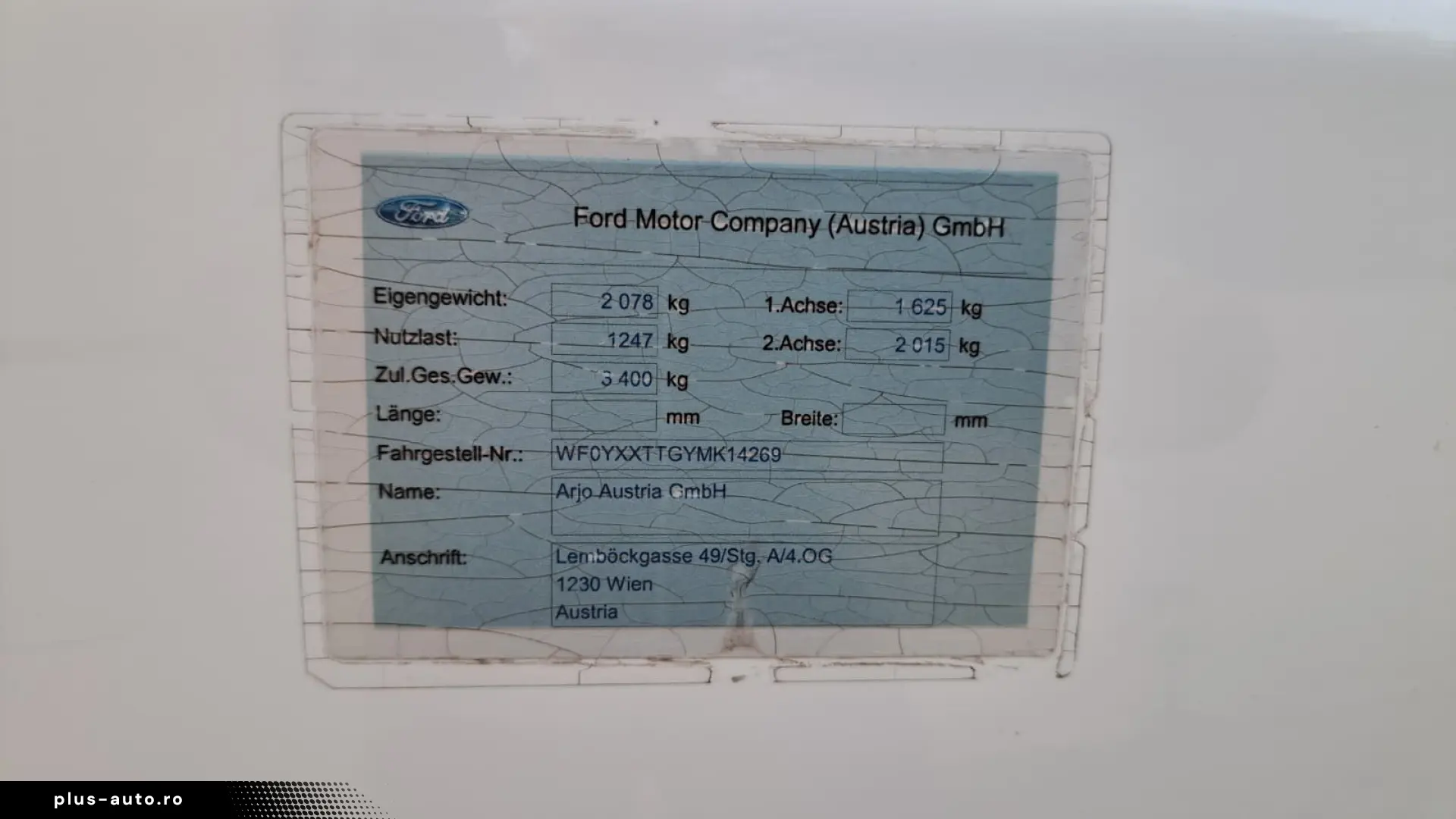 FORD CUSTOM VAN TREND L1H1 FWD A T