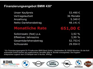 BMW 430 i xDrive Coupe M Sport Pro Panoramadach DAB