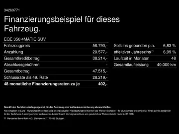 MERCEDES-BENZ EQE 350 4M SUV AMG Pano Airmatic Distronic 360