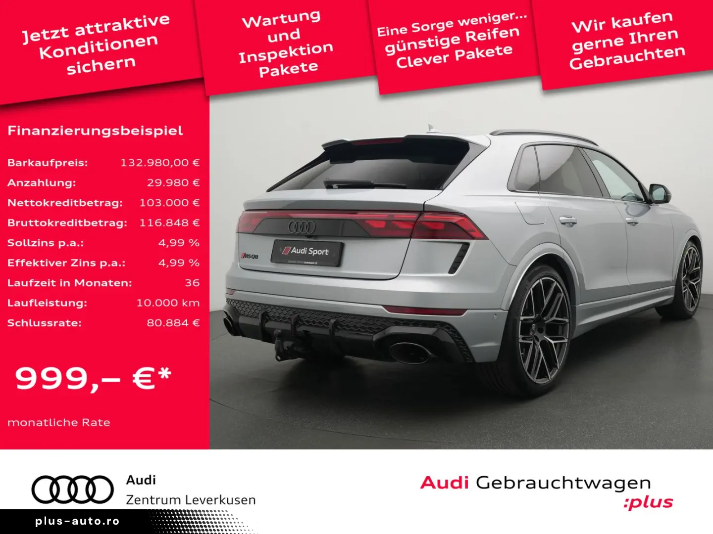 AUDI RS Q8 ACC PANO 305KM H B&O MASSAGE LEDER KERAMIK
