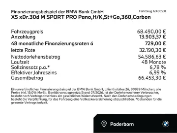 BMW X5 xDr.30d M SPORT PRO Pano H K St Go 360 Carbon