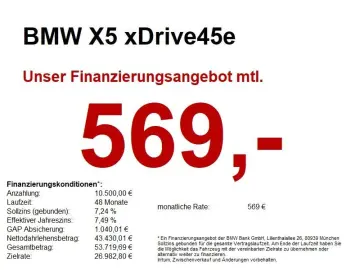BMW X5 xDrive45e M Sport LASER LUFT HUD hk 360 PANO