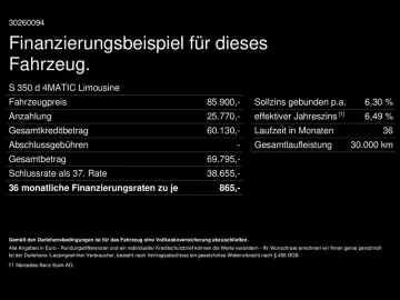 MERCEDES-BENZ S 350 d 4MATIC AMG Pano HUD Burm Sitzklima