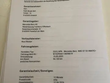 MERCEDES-BENZ AMG GT 53 4Matic  MB-Garantie
