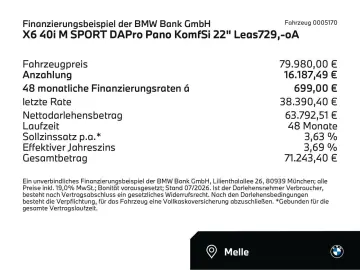 BMW X6 40i M SPORT DAPro Pano KomfSi 22  Leas729 -oA