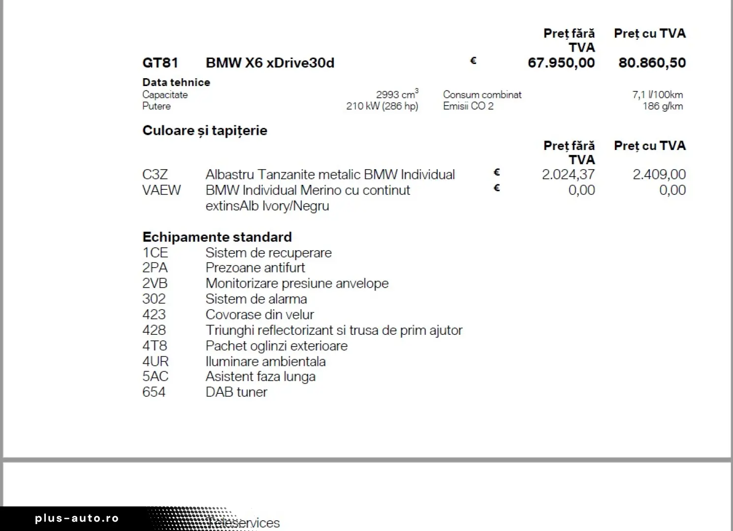 X6 xDrive30d (2023) Pret nou 116k€ Revizii inclus 100k km