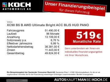 VOLVO XC90 B5 B AWD Ultimate Bright ACC BLIS HUD PANO