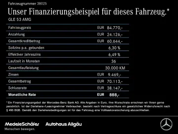MERCEDES-BENZ GLE 53 AMG 4M  Night 22  AHK Pano HuD …