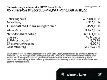 BMW X5 xDrive45e M Sport LC-Pro PA  Pano Luft AHK 22