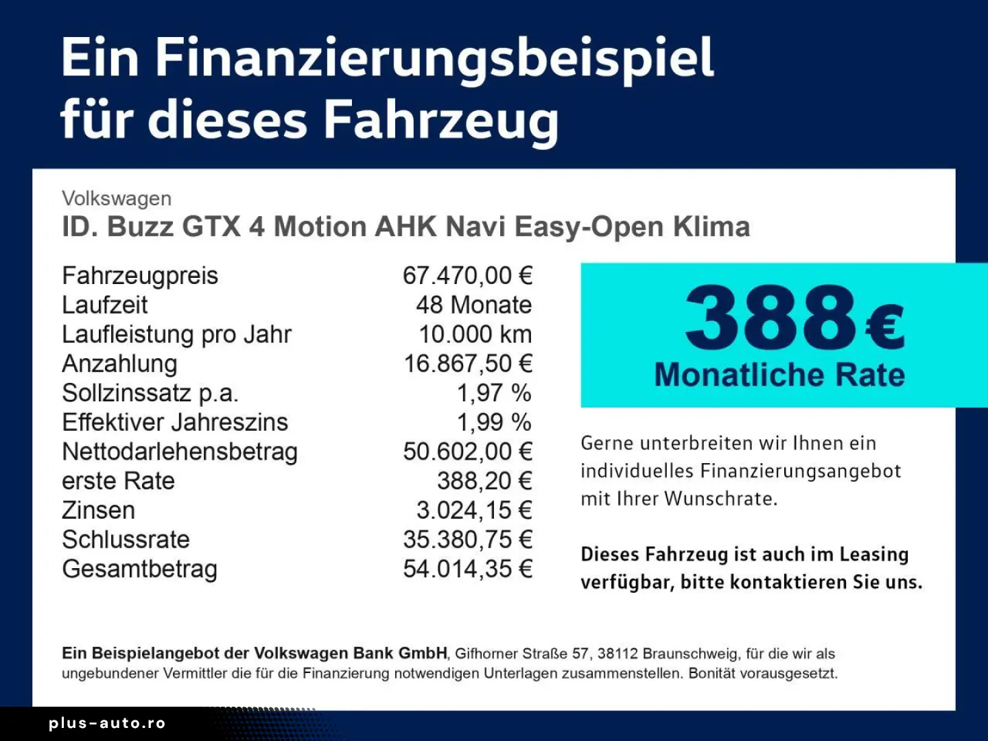 VW ID. Buzz GTX lang 4 Motion AHK Navi Easy-Open