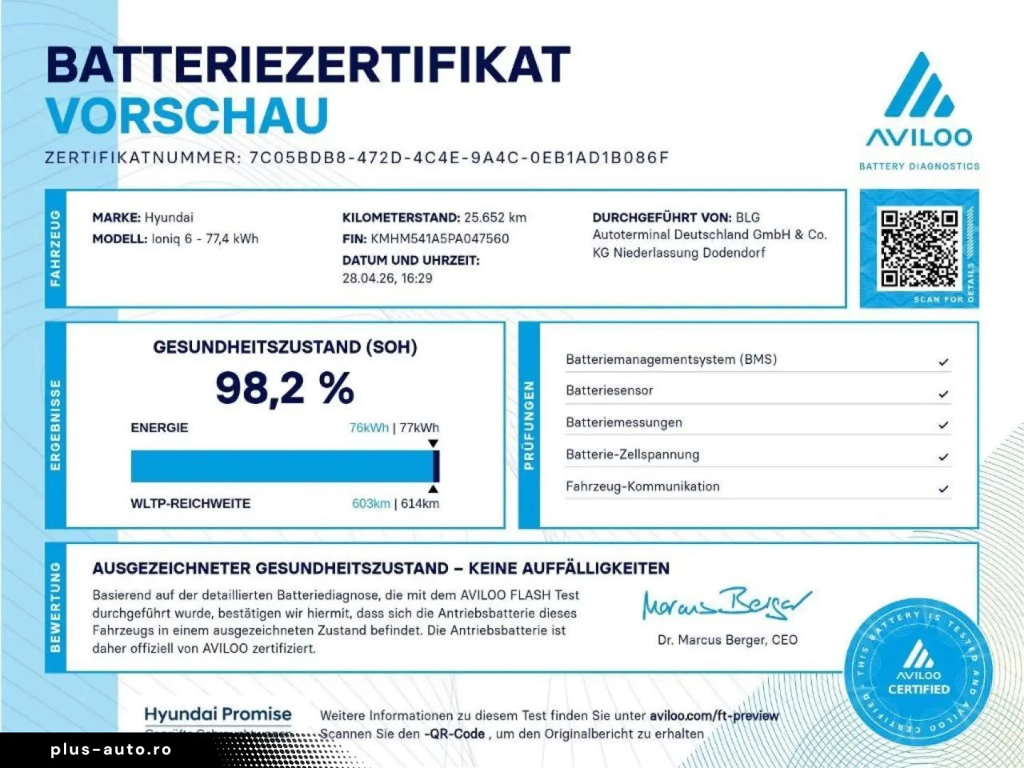 HYUNDAI IONIQ 6 77 4kWh 2WD UNIQ Digi-Spiegel 20LM HUD N