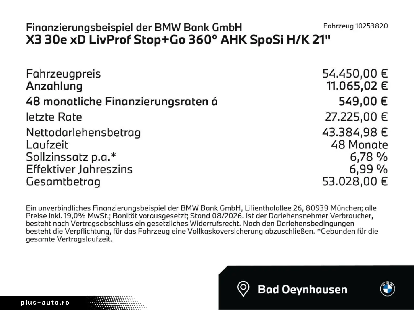 BMW X3 30e xD LivProf Stop Go 360  AHK SpoSi H