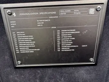 FERRARI F8 Spider Carbon ADAS JBL Lift Diamond Stiching