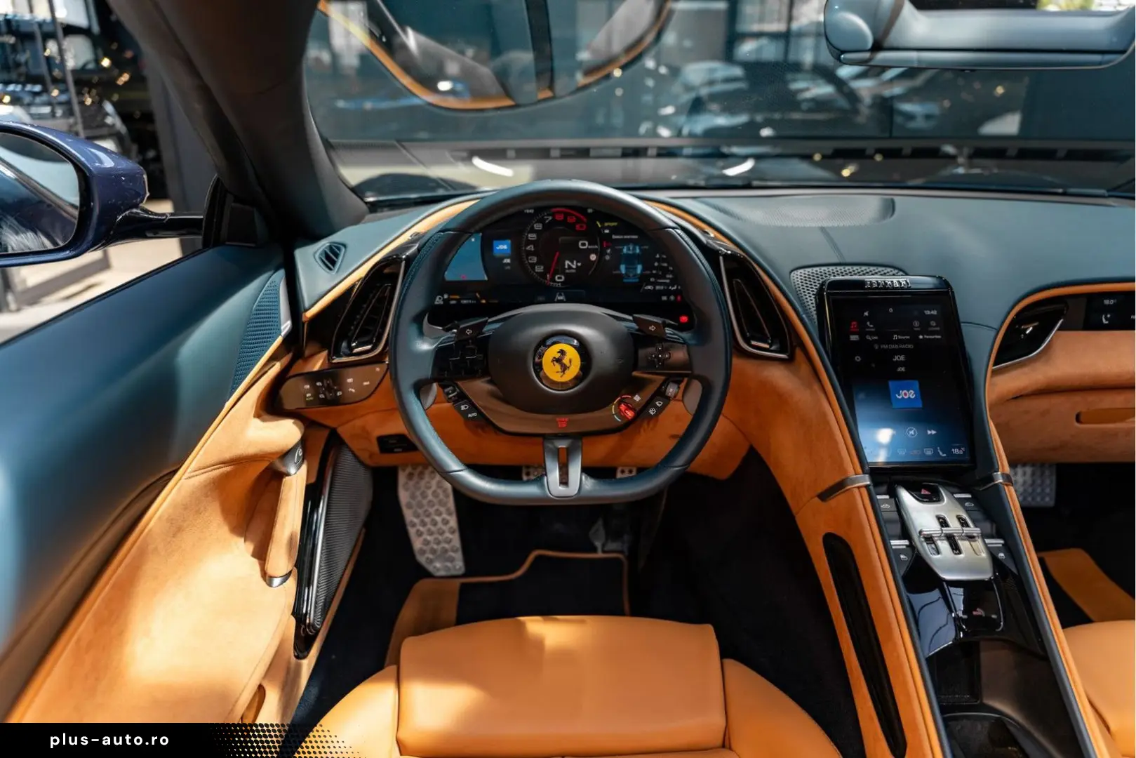 FERRARI Roma Spider Full Carbon Blu Sera JBL Alcantara 3