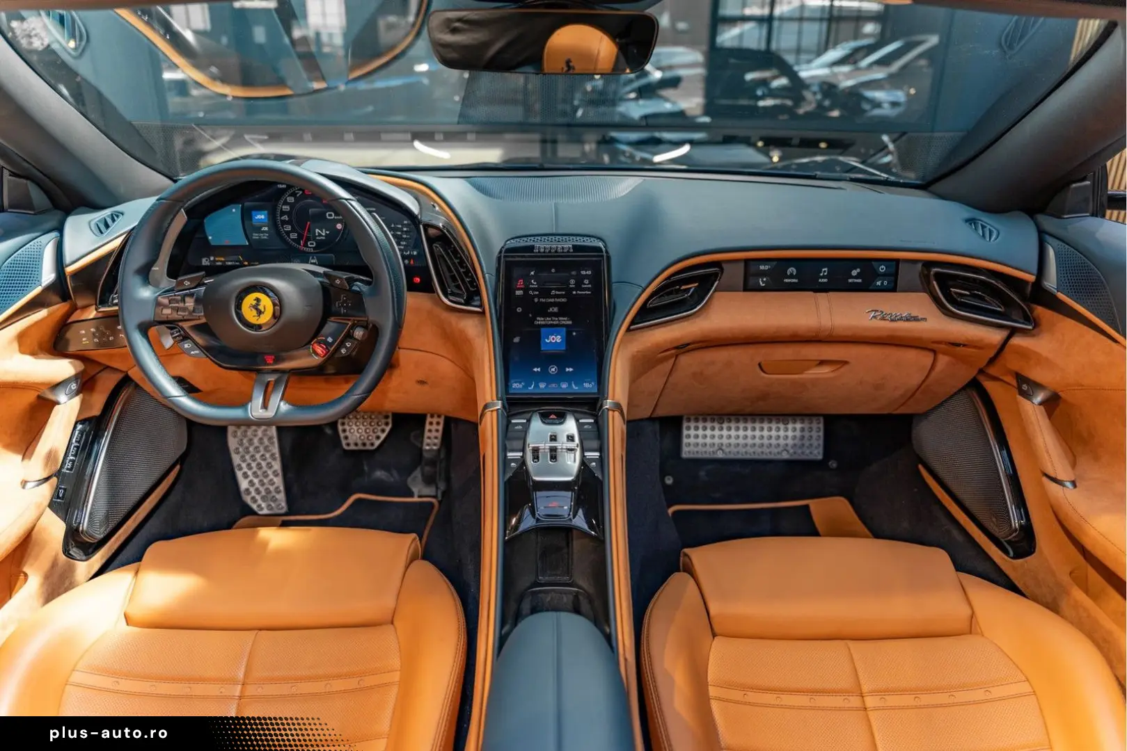 FERRARI Roma Spider Full Carbon Blu Sera JBL Alcantara 3