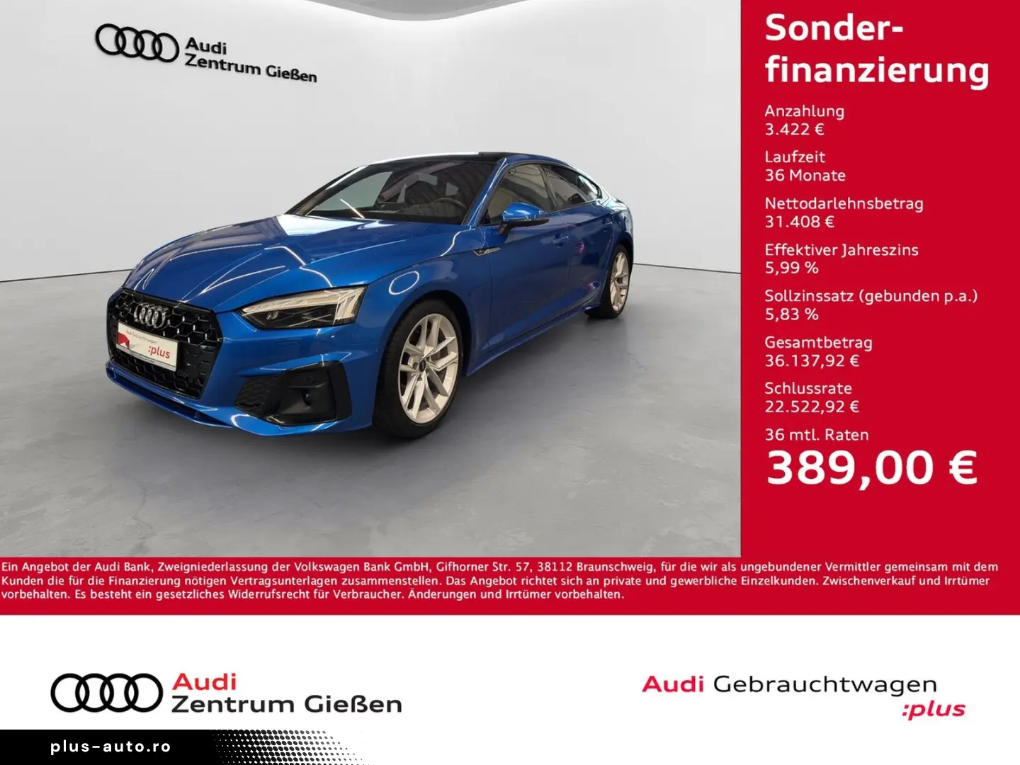 AUDI A5 Sportback 45 TFSI quattro S line HuD Pano AHK