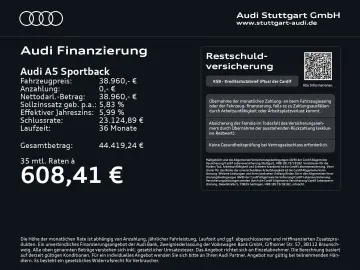 AUDI A5 Sportback 45 TFSI quattro S line Pano 20''