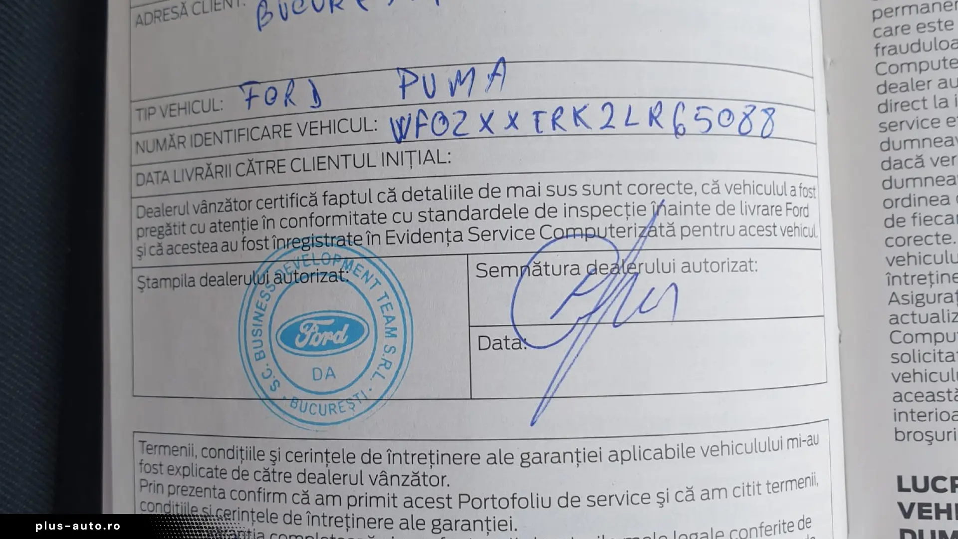 Ford Puma 2020 1.0 EcoBoost 125CP Titanium – Garanție 6 Luni