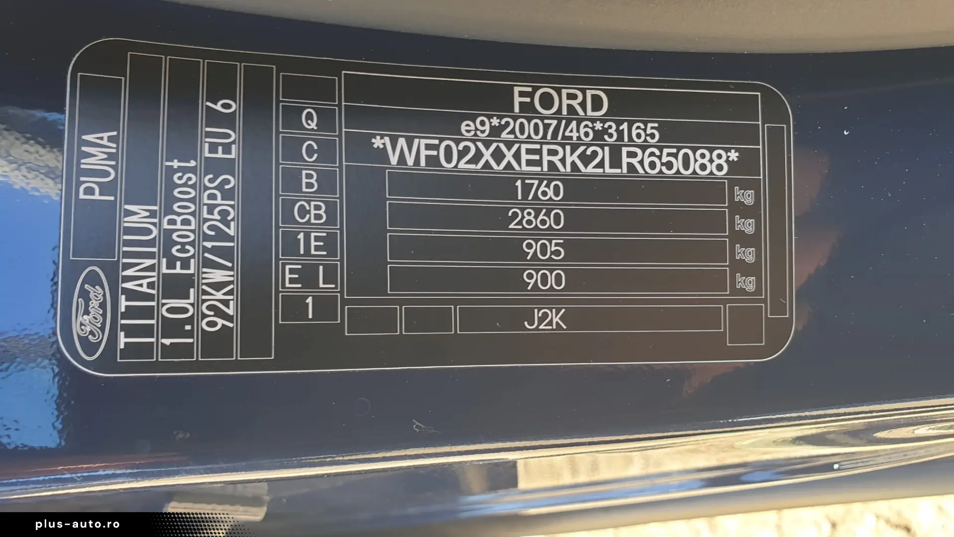 Ford Puma 2020 1.0 EcoBoost 125CP Titanium – Garanție 6 Luni