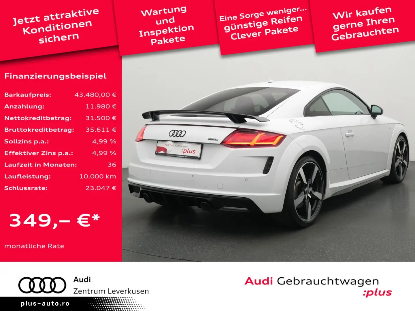 AUDI TT Coupe 45 quattro S line S-TRON B&O NAVI VIRT