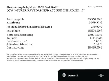 MINI 3-Türer Navi DAB HUD ACC RFK SHZ adLED 17