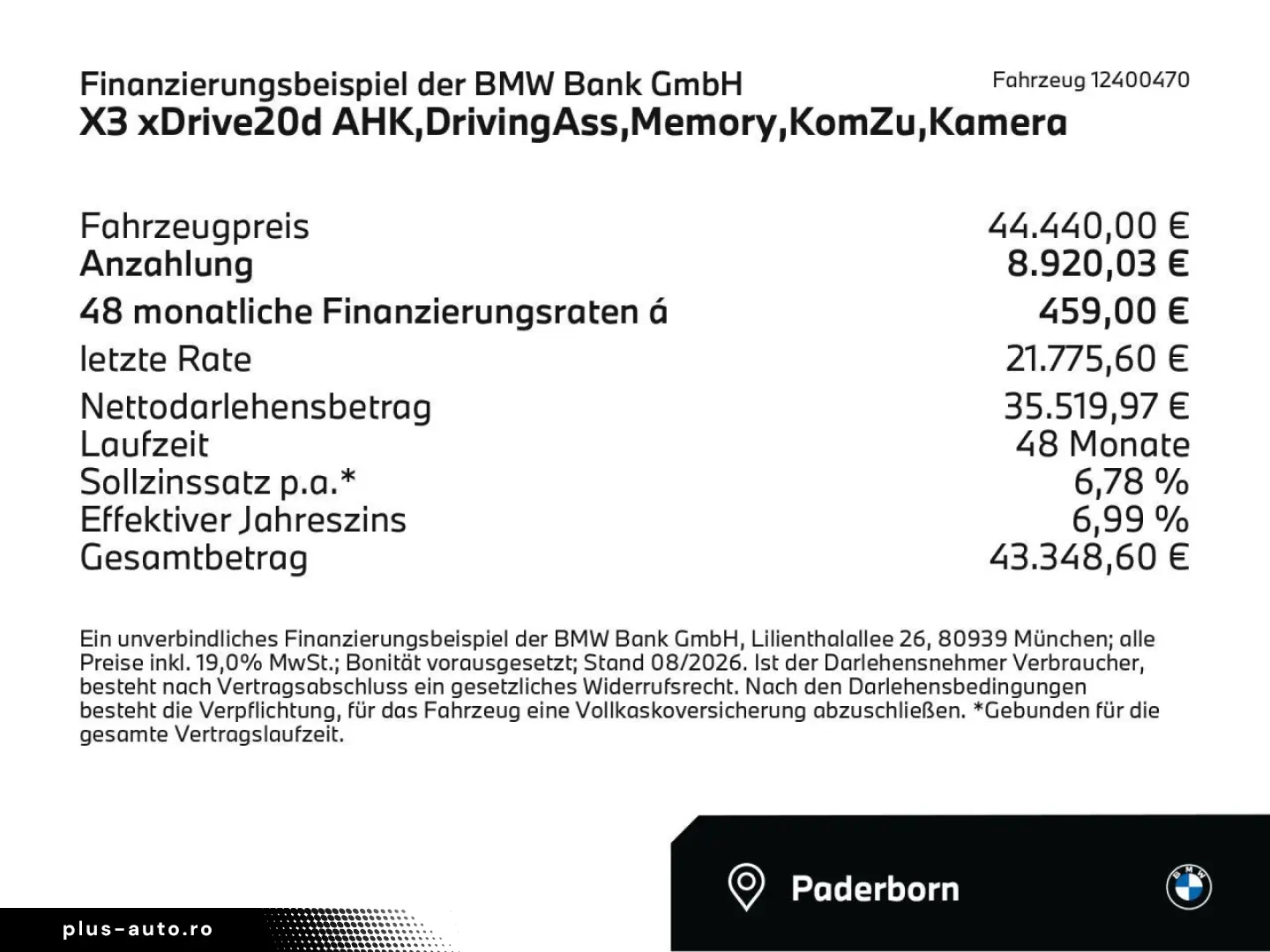 BMW X3 xDrive20d AHK DrivingAss Memory KomZu Kamera