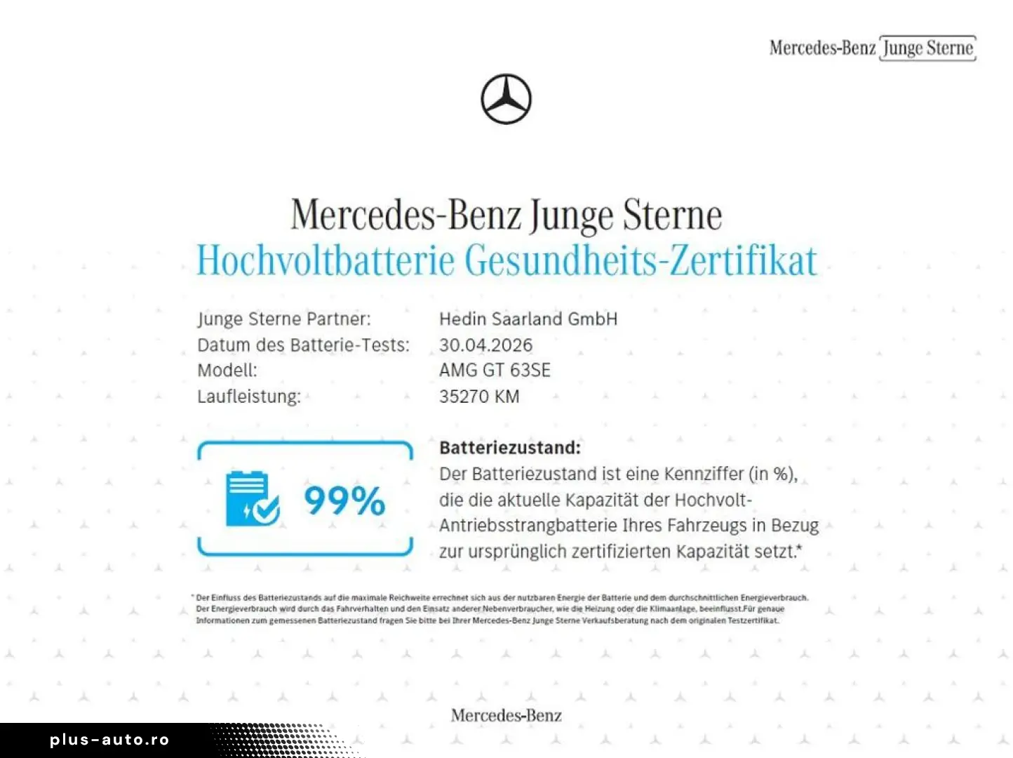 MERCEDES-BENZ AMG GT 63 S E PERF. DISTR PANO AERO HUD