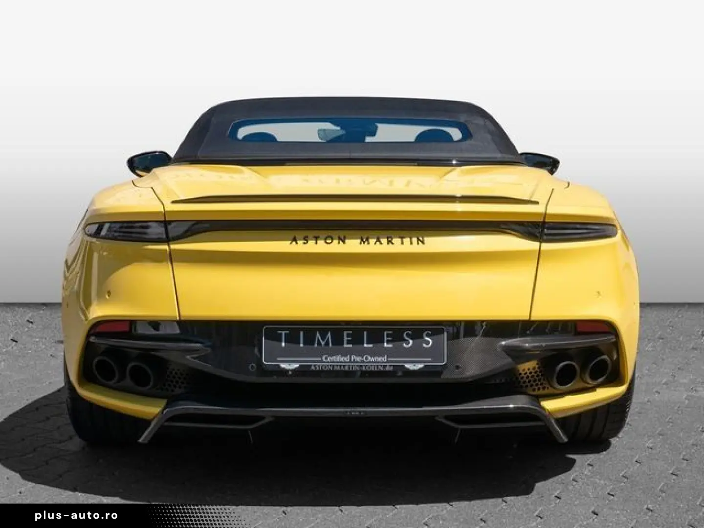 ASTON MARTIN DBS Volante Frosted Glass Yellow Carbon