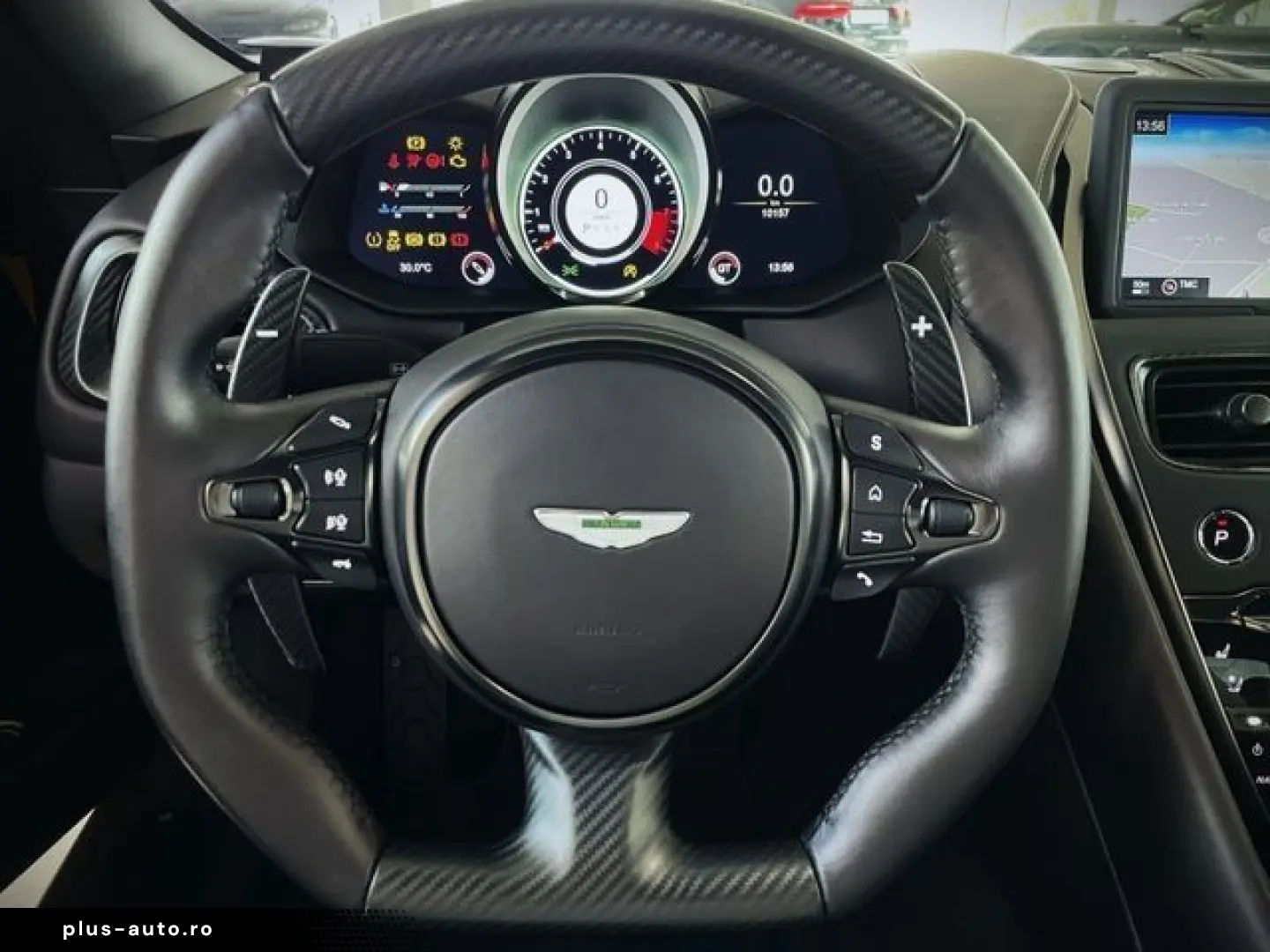 ASTON MARTIN DBS Volante Frosted Glass Yellow Carbon