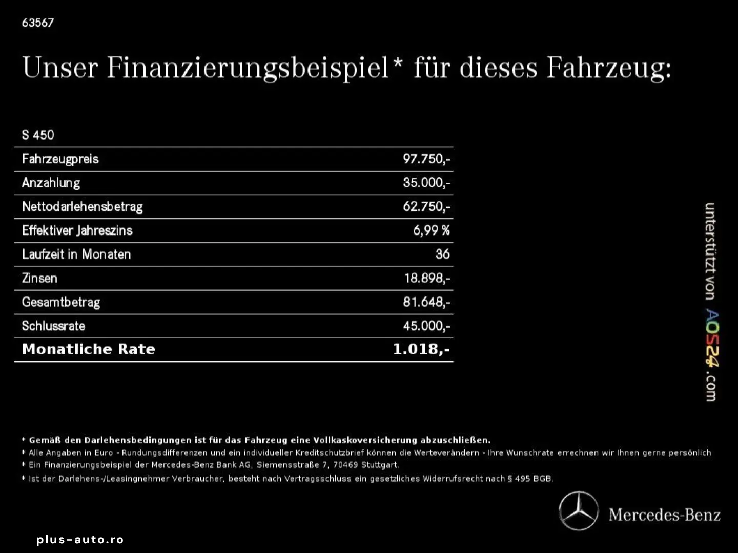 MERCEDES-BENZ S 450 4M L AMG-LINE EXCLUSIV-PAKET PAN&hellip;