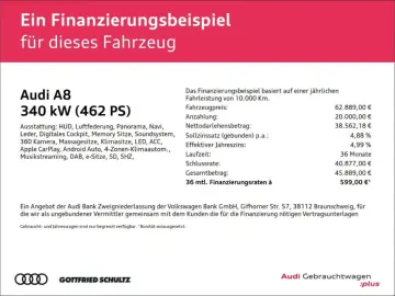 AUDI A8 Lang 60 TFSI E ACC HEADUP PANO MATRIX B&O VIR
