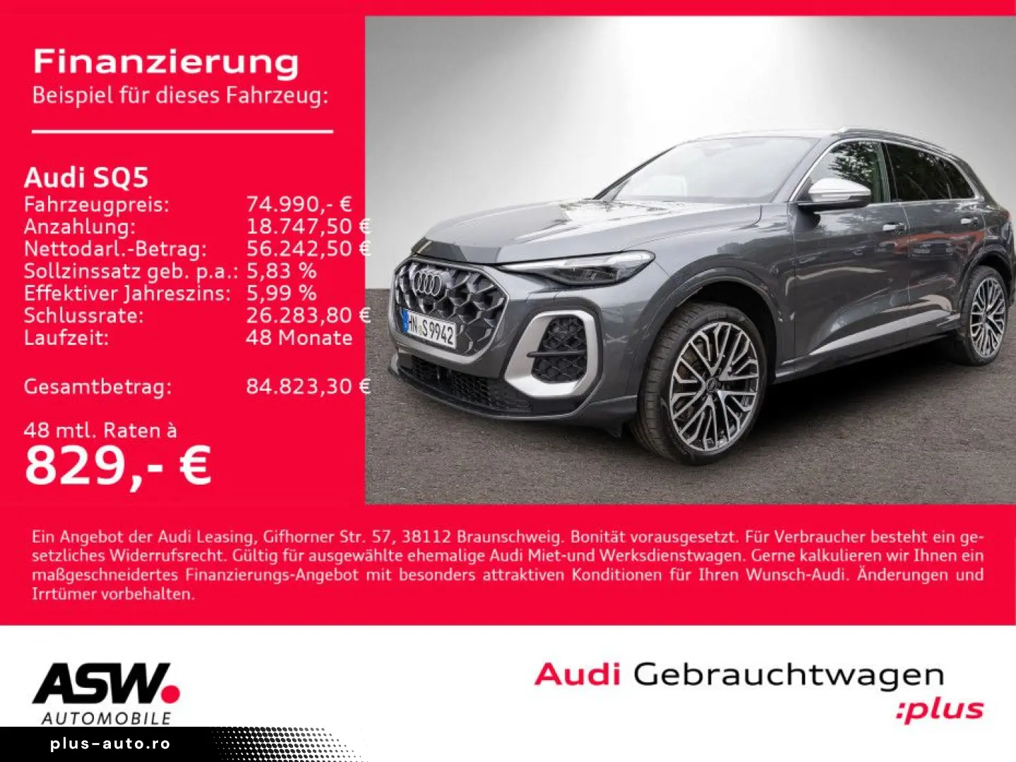 AUDI SQ5 SUV TFSI S tronic HUD ACC B&O PANO MATRIX