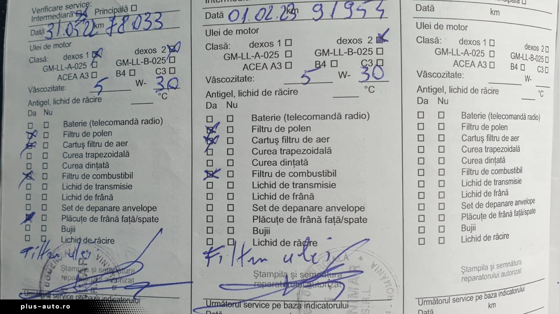 Opel Astra 2016 1.6 CDTI 110 CP Cosmo – Istoric Service