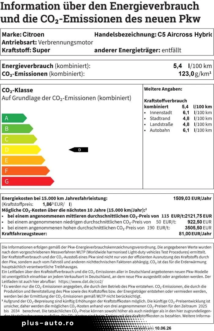 CITROEN C5 Aircross Hybrid 145 Doppelkupplung 6-Gang MAX
