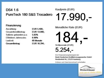 DS DS4 1.6 PureTech 180 S&S Trocadero LED