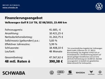 VW Golf R 2.0 TSI 4motion DSG  R-Perf-Abgas LEDER