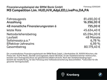 BMW M3 Competition Lim. HUD H K AdpLED LivePro DA PA