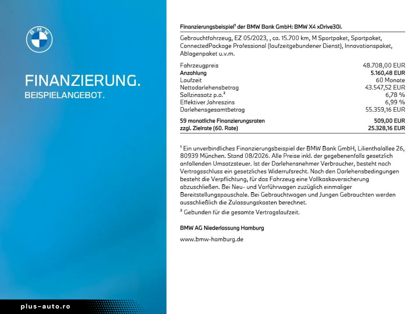 BMW X4 xDrive30i M Sport AHK LiveCockpitProf Laser