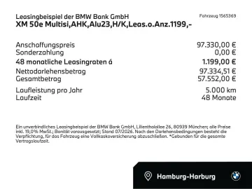 BMW XM 50e Multisi AHK Alu23 H K Leas.o.Anz.1199 -
