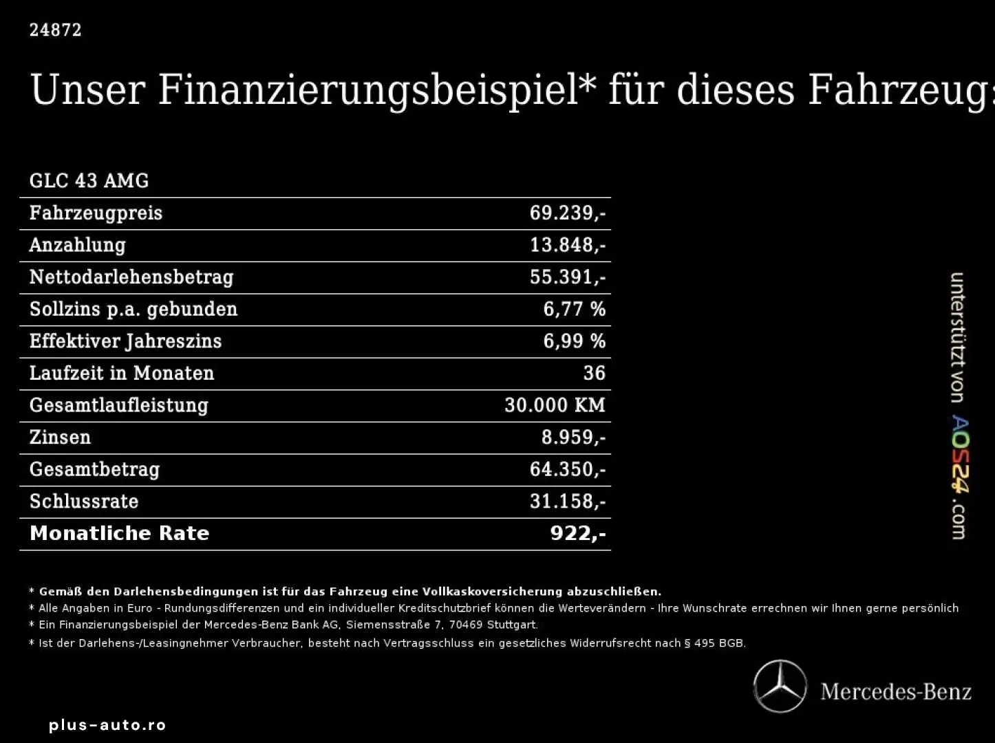 MERCEDES-BENZ GLC 43 AMG 4M PANO-SHD 21 -LMR Burmester AHK
