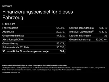 MERCEDES-BENZ E 400 e AMG Pano Burm4D Fahrass  Airma…
