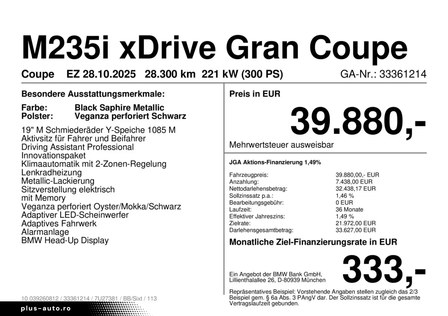 BMW M235i xDrive Gran Coupe ab 1 49% eff.
