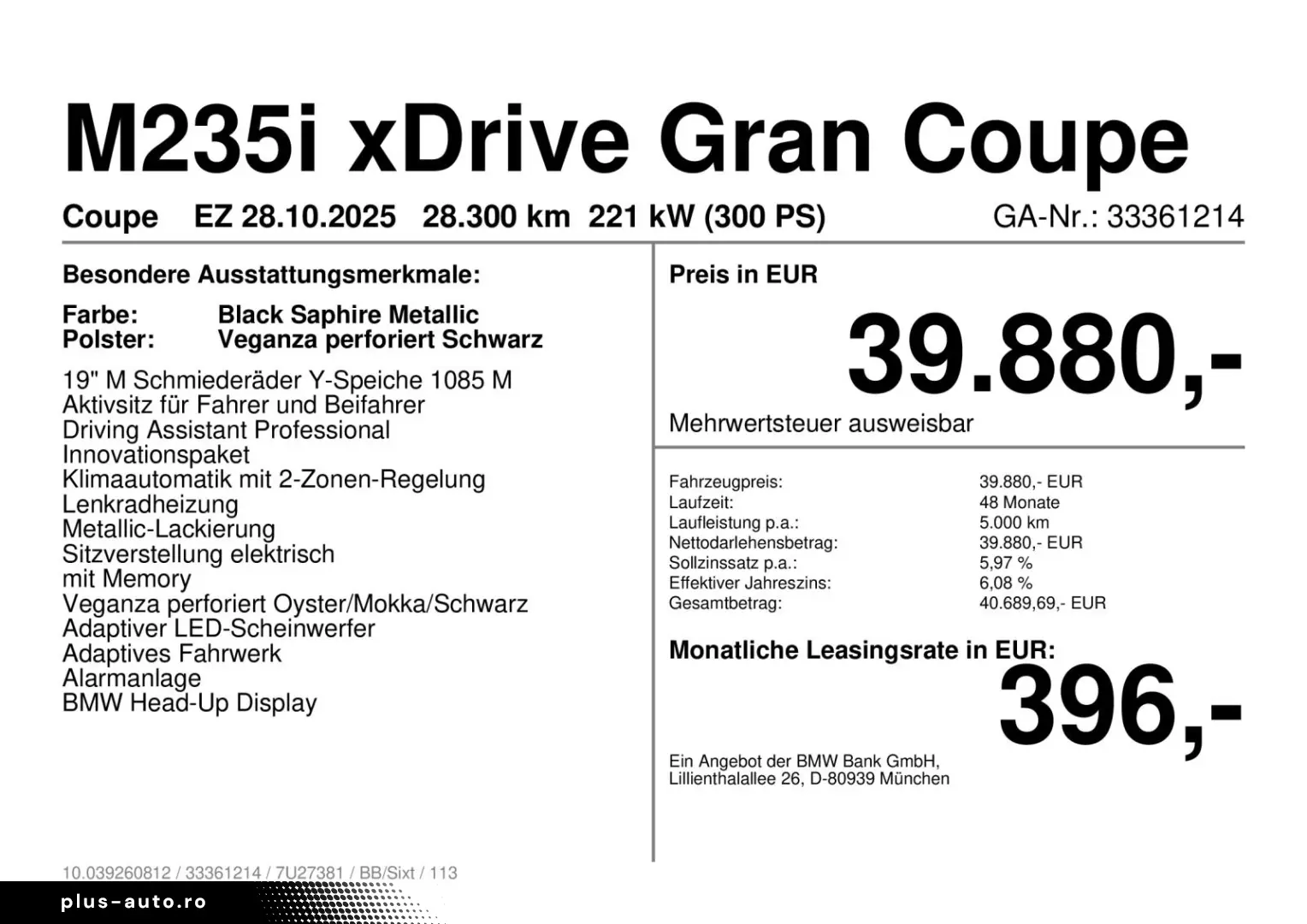 BMW M235i xDrive Gran Coupe ab 1 49% eff.