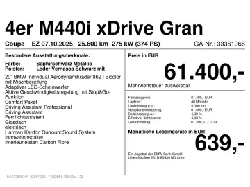 BMW M440i xDrive Gran Coupe M SportPro ab 2 49% eff.