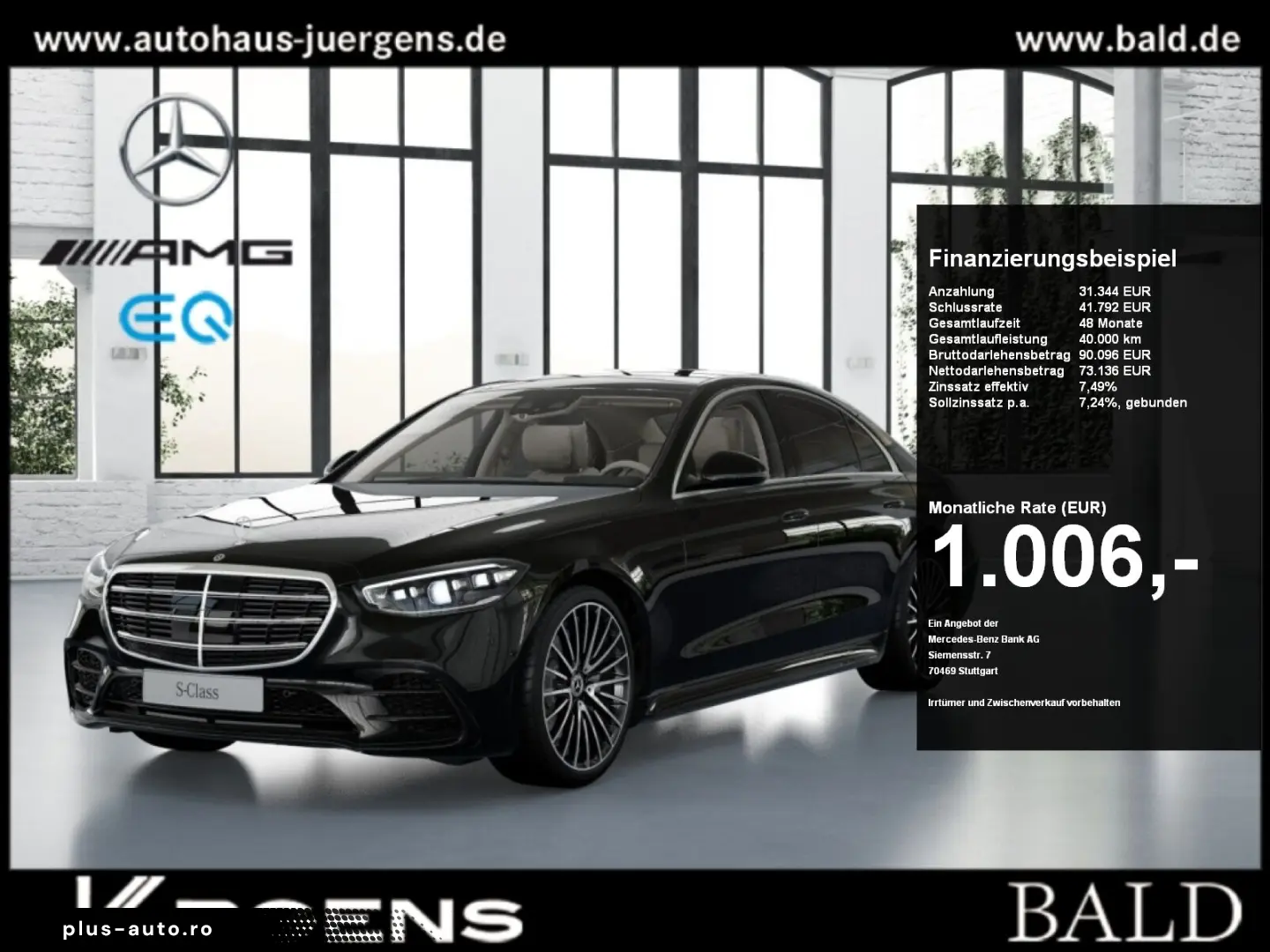MERCEDES-BENZ S 450 d 4M AMG-Sport Pano Burm Sitzklima Stdhz
