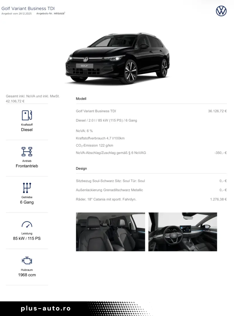 Volkswagen Golf 8.5 Business