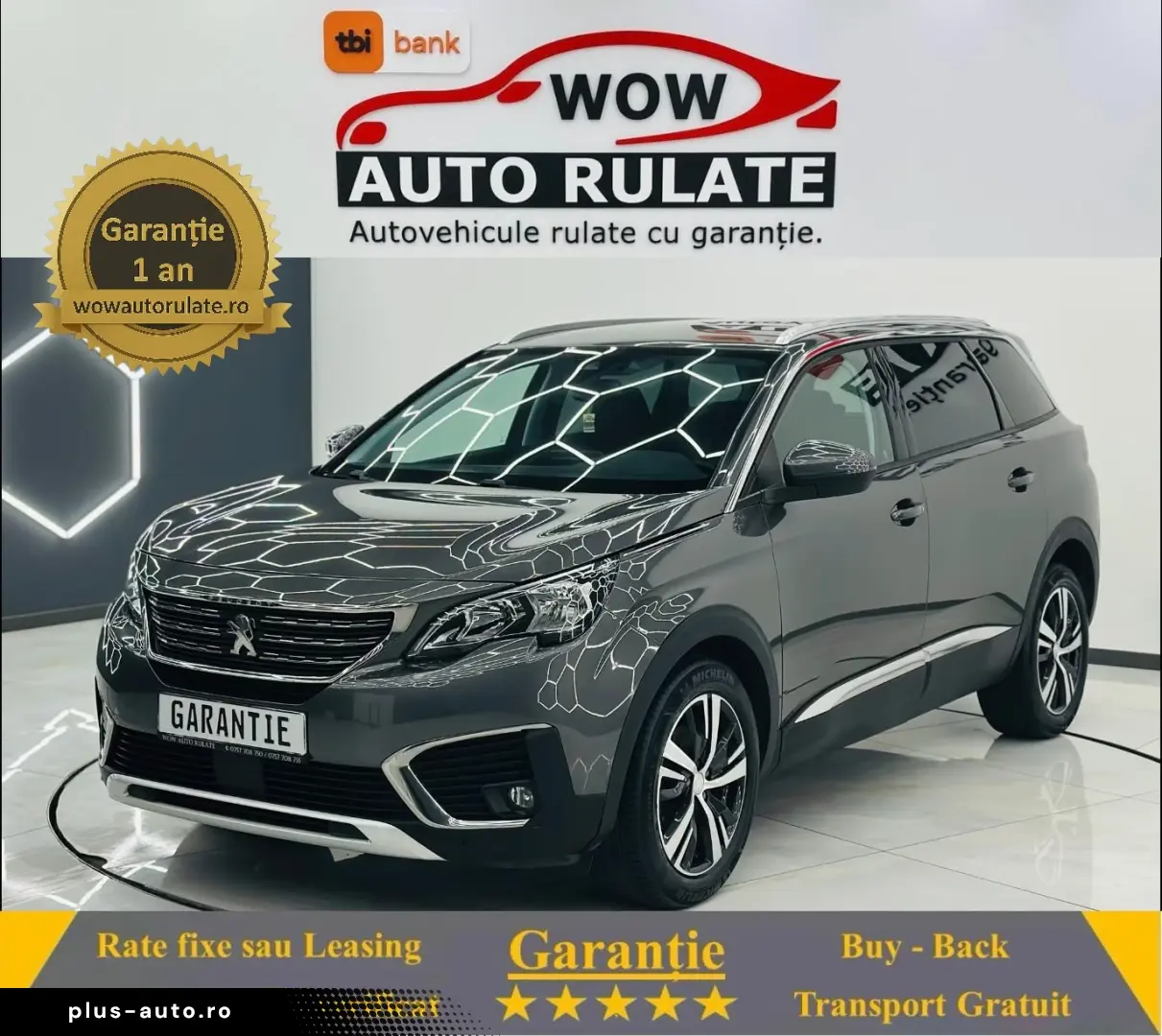 PEUGEOT 5008 2017 1.2i E6 Garantie 12 Luni Rate Avans 0 Doar