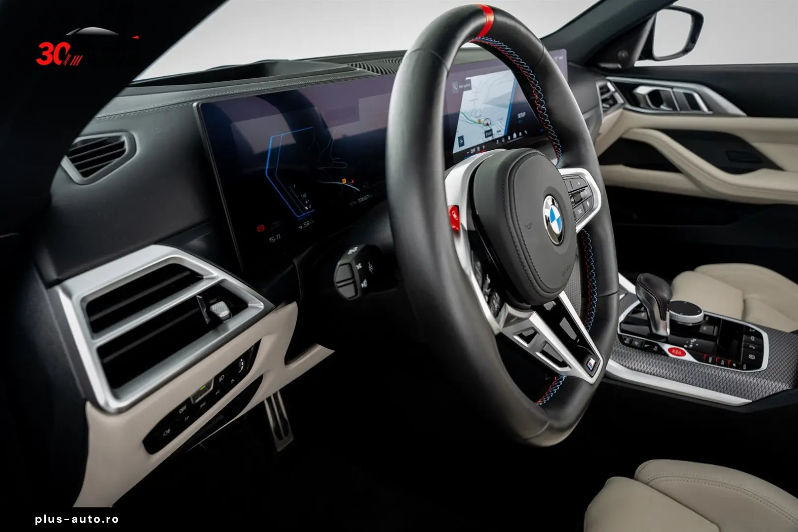 BMW M4 xDrive Competition Cabrio Schwarz Weiß Curved