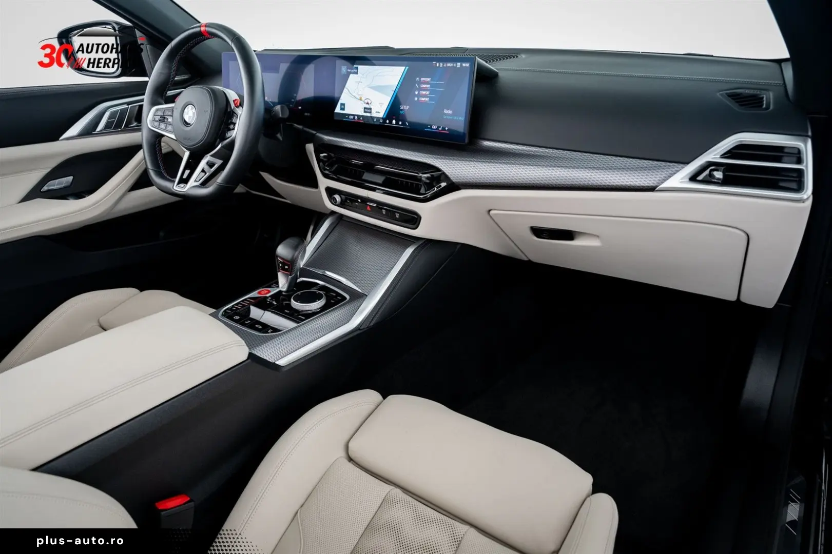 BMW M4 xDrive Competition Cabrio Schwarz Weiß Curved