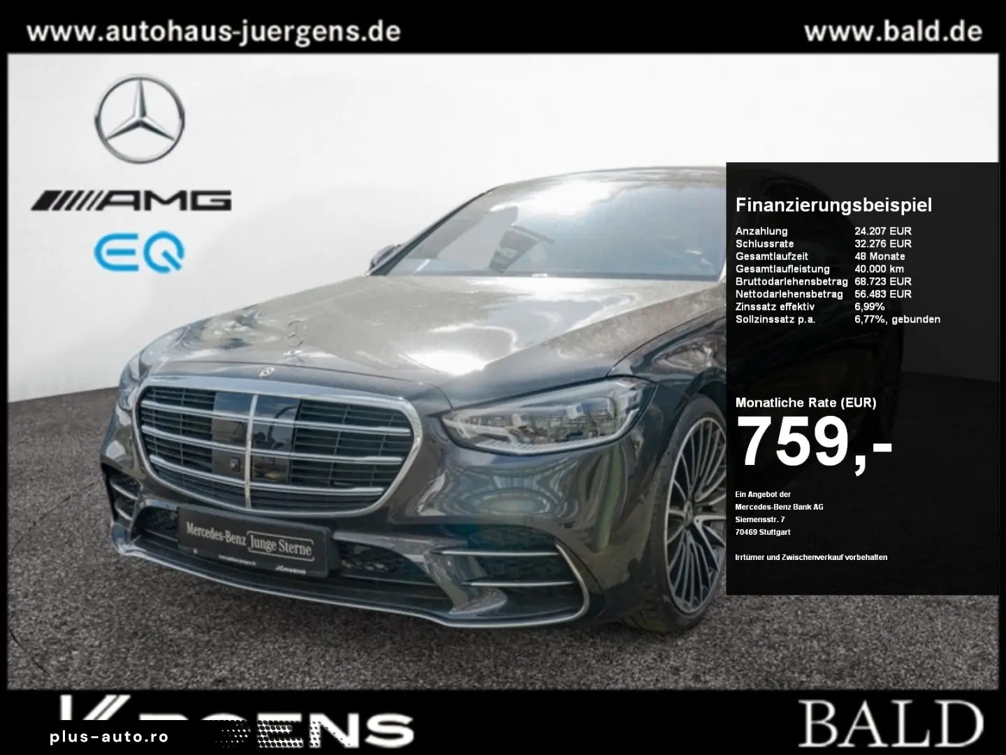MERCEDES-BENZ S 350 d 4M L AMG-Sport Pano Burm HUD Sitzklima